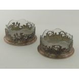 A pair of continental silver table jardinieres,