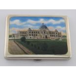 Indian interest:- A Silver and enamel royal presentation cigarette case by the Goldsmiths &