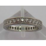 A Bulgari platinum and diamond eternity ring,