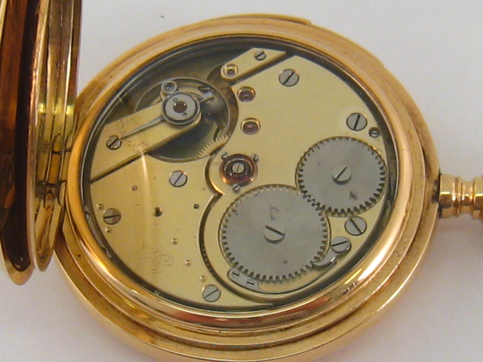 A fine early 20th century 14 carat gold full hunter quarter repeating pocket watch by Borel, - Image 6 of 6