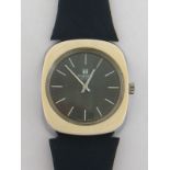 TISSOT, a 1970s gentleman's stainless steel and ceramic manual wind wristwatch, no.