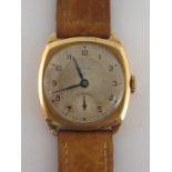 ROTARY, a 1940s 9 carat gold manual wind wristwatch, ref. 11102 no.