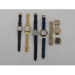 A group of gentleman's dress watches, including Sekonda 21 jewel manual wind,