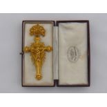 A late 18th century Continental (possibly Portuguese) gold pectoral reliquary cross,