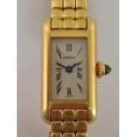 CARTIER, a lady's 18 carat gold quartz wristwatch, no.