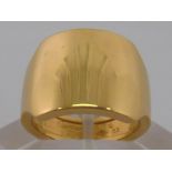 CARTIER . An 18 carat gold ring by Cartier, signed and numbered, size M (53)12.5 gms.
