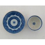 A 19th century Chinese blue and white export ware saucer,