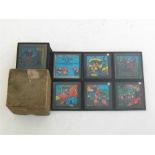 A complete set of 24 original 3 ¼ inch Walt Disney “Three Little Pigs” lantern slides in original