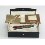 Conway Stewart, no. 58 series, a limited edition green marble resin ballpoint pen, no. 08/130R, in