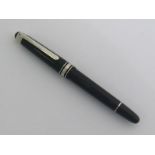 Montblanc, Meisterstuck Pix, a black resin fountain pen, no. 319838, the 14 carat medium nib, with