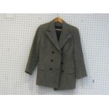 Ralph Lauren, a lady’s grey and black herringbone weave cashmere and wool mix blazer, size 6,