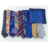 Duchamp:- Nine gentlemen’s silk ties and a pocket square