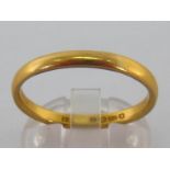 A 22 carat gold wedding band, hallmarked London 1954, finger size X, 4.6gms