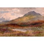 EDWIN CHARLES PASCOE HOLMAN (1882-1955) British, Watercolour, 'Moorland'. Image 10.5ins x 7.75ins.