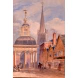JOHN CHASE (1826-1879) British, Watercolour, 'Suffolk Street'. Image 11.5ins x 16.5ins.