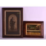 AN UNUSUAL 19TH CENTURY FRAMED DEPICTION OF CHRIST in raised relief creating a 3D type effect,