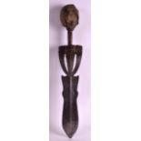 AN EARLY 20TH CENTURY BANGALA AFRICAN KNIFE Democratic Republic of Congo, formed from iron and
