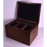 A GOOD VICTORIAN MAHOGANY JEWELLERY BOX with removable drawers. 1Ft 6ins wide.