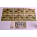 A SET OF SEVEN EARLY 20TH CENTURY RUSSIAN BANK NOTES C1917. (7)