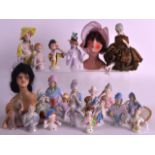 A COLLECTION OF ART DECO PORCELAIN DOLLS in various forms and sizes. (qty)