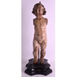 A 15TH CENTURY NORTH EUROPEAN SCULPTURE C1480, possibly a depiction of St Sebastian from