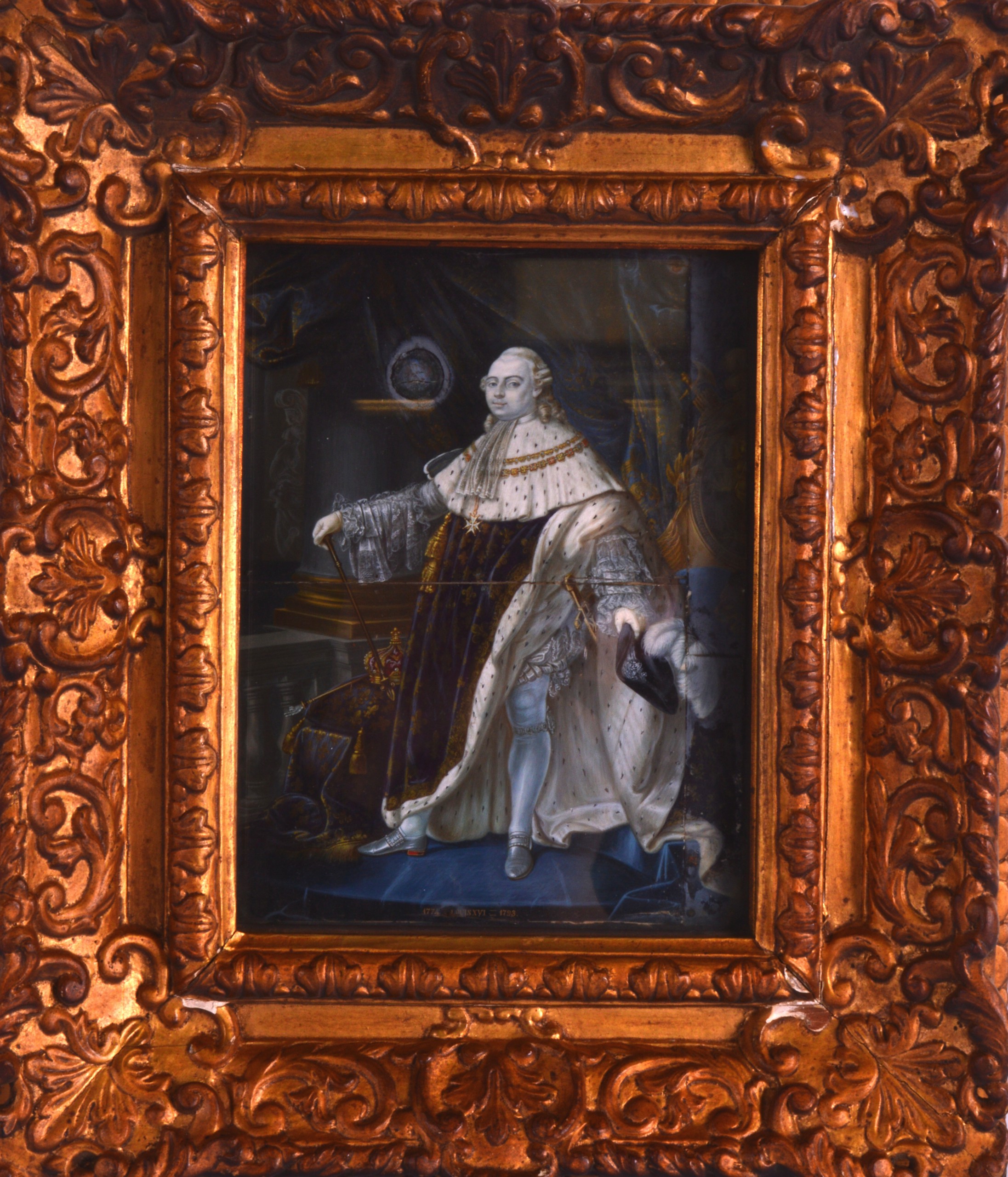 A FINE 18TH CENTURY PORTRAIT OF LOUIS XVI C1793 wonderfully executed on ivory panels, contained