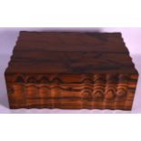 A FINE MID 19TH CENTURY ANGLO INDIAN COROMANDEL RECTANGULAR BOX opening to reveal engraved ivory