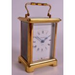 A FRENCH BAYARD BRASS CARRIAGE CLOCK. 6.5ins high.