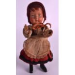 AN EARLY 20TH CENTURY GERMAN WIND UP TIN PLATE DOLL probably Schucho. 5.75ins high.