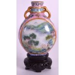 AN EARLY 20TH CENTURY CHINESE FAMILLE ROSE SNUFF BOTTLE bearing Qianlong marks to base, contained