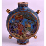 A CHINESE CLOISONNE ENAMEL SNUFF BOTTLE Republic period, bearing Qianlong marks to base, decorated