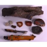 A BOX OF COLLECTABLES including a hoof flick knife. (qty)