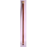 A VERY UNUSUAL 19TH CENTURY GENTLEMAN IVORY CAPPED WALKING CANE the top inset with two dice. 2Ft