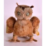 A VINTAGE STEIFF FIGURE OF AN OWL. 6.5ins high.