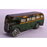 AN EARLY 20TH CENTURY TINPLATE 'GREENLINE' BUS. 7.25ins wide.