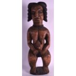 AN EARLY 20TH CENTURY AFRICAN FERTILITY FIGURE possibly from the River States. 2Ft high.