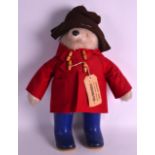 A VINTAGE PADDINGTON TEDDY BEAR. 1Ft 8ins high.