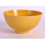 A GOOD EARLY 18TH CENTURY CHINESE YELLOW PORCELAIN BOWL Yongzheng Mark and Period, of plain form.