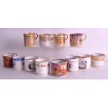 A COLLECTION OF EARLY 19TH CENTURY COFFEE CANS including Flight Barr, Spode and Derby. (12)