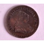 A GEORGE III SILVER 3 SHILLING BANK TOKEN.