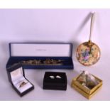 AN EDWARDIAN 18CT GOLD AND SAPPHIRE RING together with various jewellery, a persian mirror etc. (