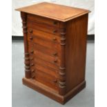 A LOVELY VICTORIAN SPECIMAN CABINET containing numerous spiecmans including butteflies etc. 2ft 3ins