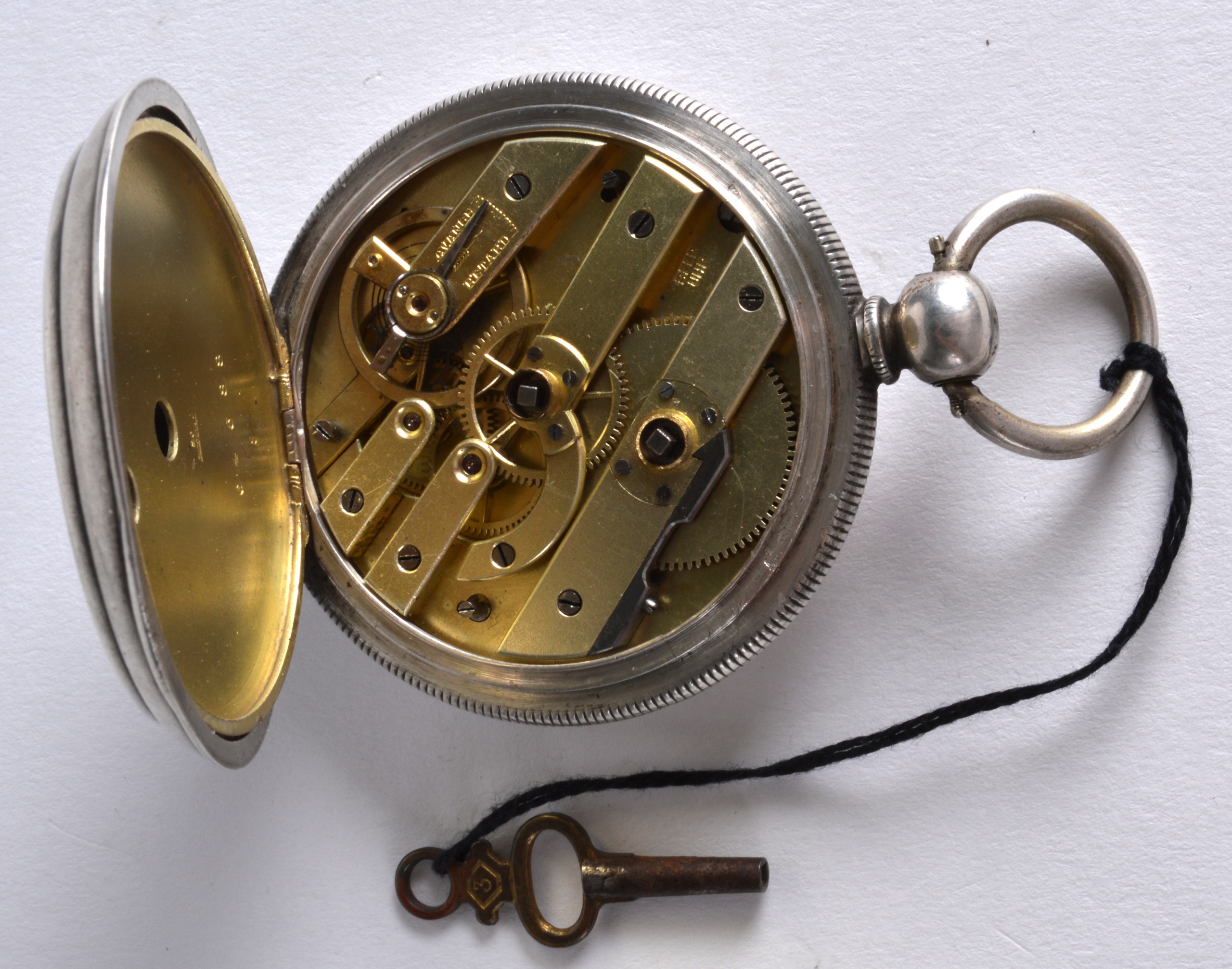 AN EARLY 20TH CENTURY CONTINENTAL SILVER POCKET WATCH the front painted with a scene of Jesus upon - Image 2 of 2