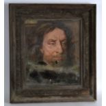 English School (19th Century) Pastel, 'Portrait of Oliver Cromwell ', 14ins x 12ins.