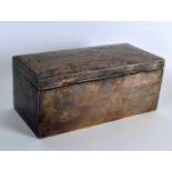 A LARGE ENGLISH SILVER CIGAR BOX engraved to Dr T Fripp. London 1899. 9.5ins wide.