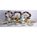 A VERY LARGE QUANTITY OF 19TH CENTURY WARES including a small Worcester vase, coalport etc. (qty)