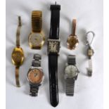 A COLLECTION OF VINTAGE WRISTWATCHES including a small ladies Omega, a Tissot etc. (7)