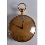 A LARGE MID 19TH CENTURY 18CT YELLOW GOLD POCKET WATCH with subtle engine turned dial. 2.25ins