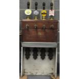 A 1940S FOUR TAP NORFOLK PUB SECTIONAL BAR. 4Ft 10ins x 2ft 4ins wide.