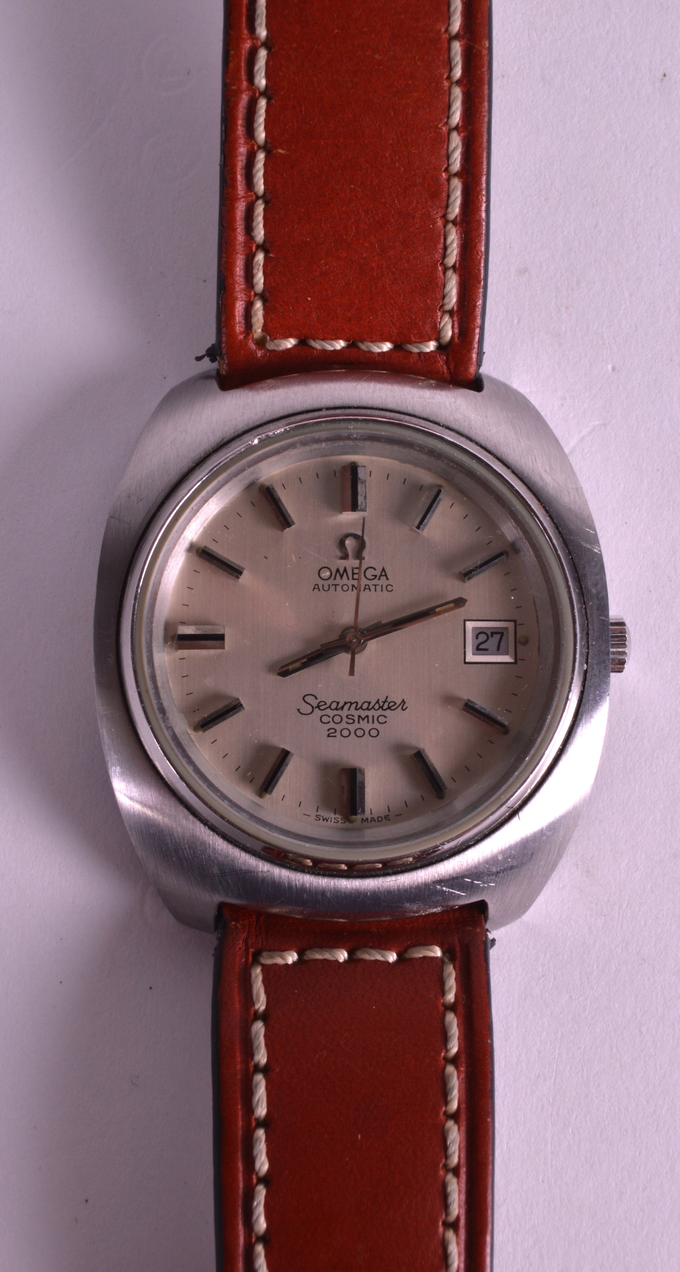 A 1970S COSMIC OMEGA SEAMASTER 2000 WRISTWATCH.